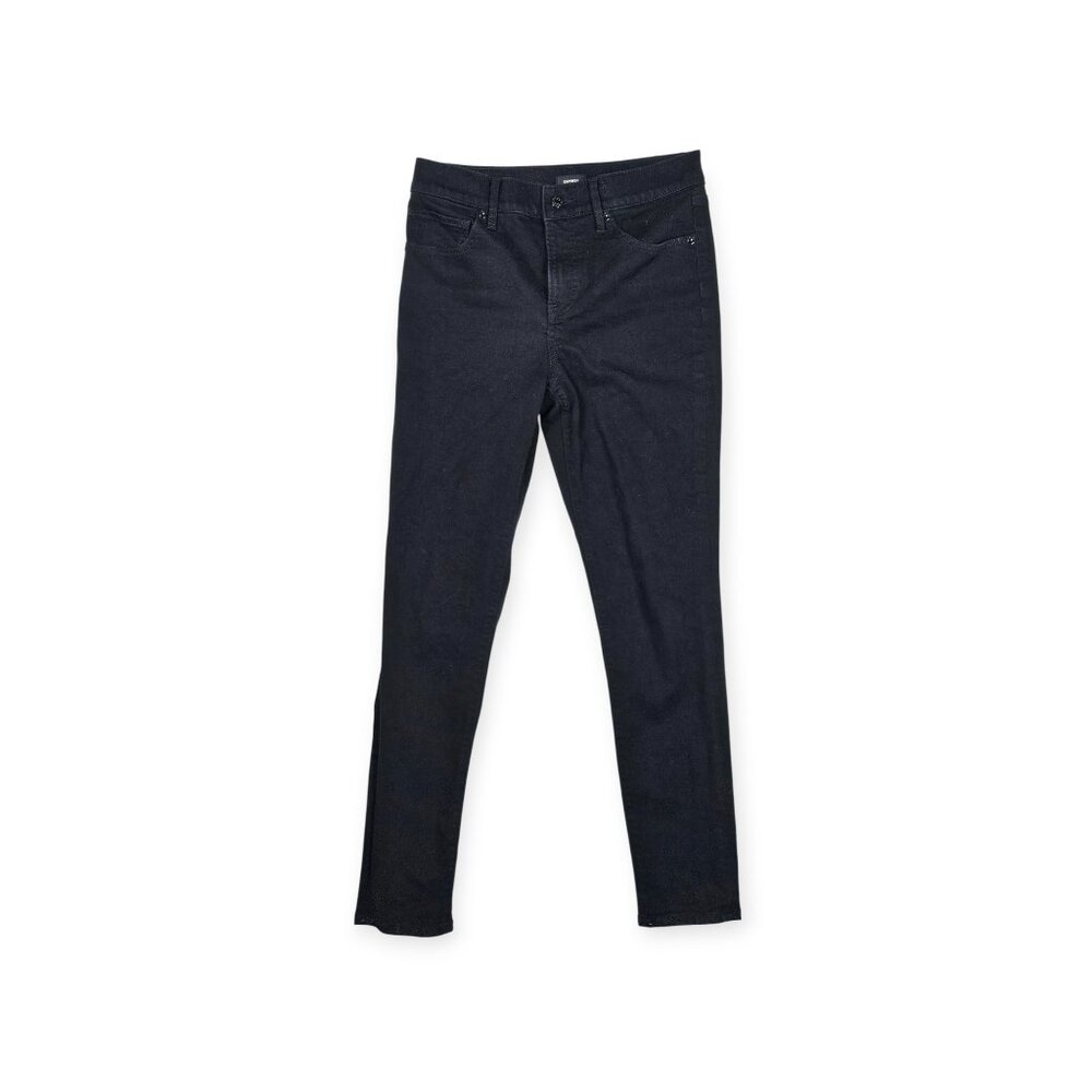 🛍️ Express Mid-Rise Skinny Jeans - Women's 4R - Black Stretch Denim